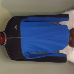 Adidas men's pullover with 1/2 zipper.